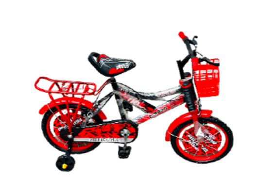 Kids Bicycle With Front Basket & Supporting Tire 3-07 Years Old Baby Imported Made