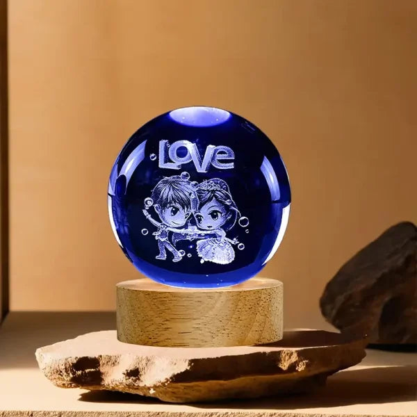 Rgb Glowing Crystal Ball Night Light